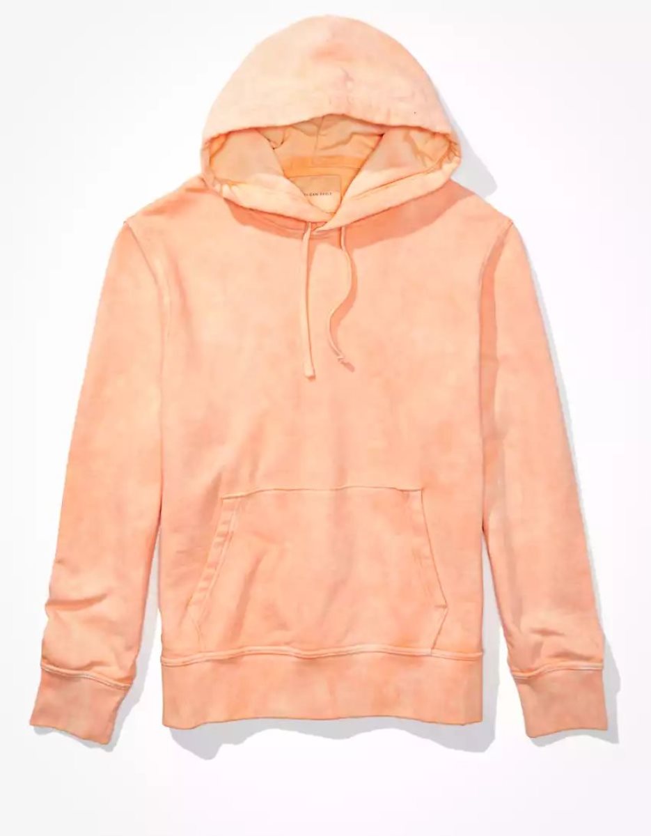 Sweat à Capuche American Eagle AE Bonfire Fleece Corail Homme | ZCW-88149064